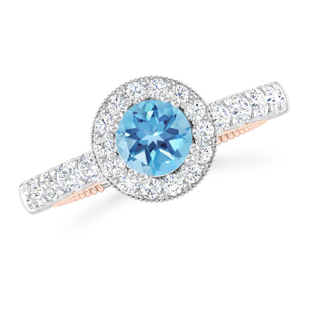 White Gold - Blue Topaz