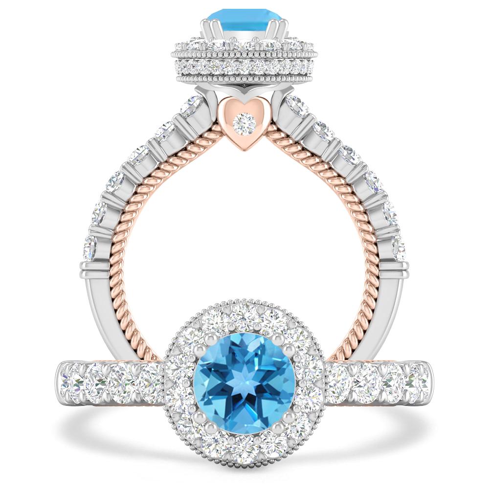 White Gold - Blue Topaz