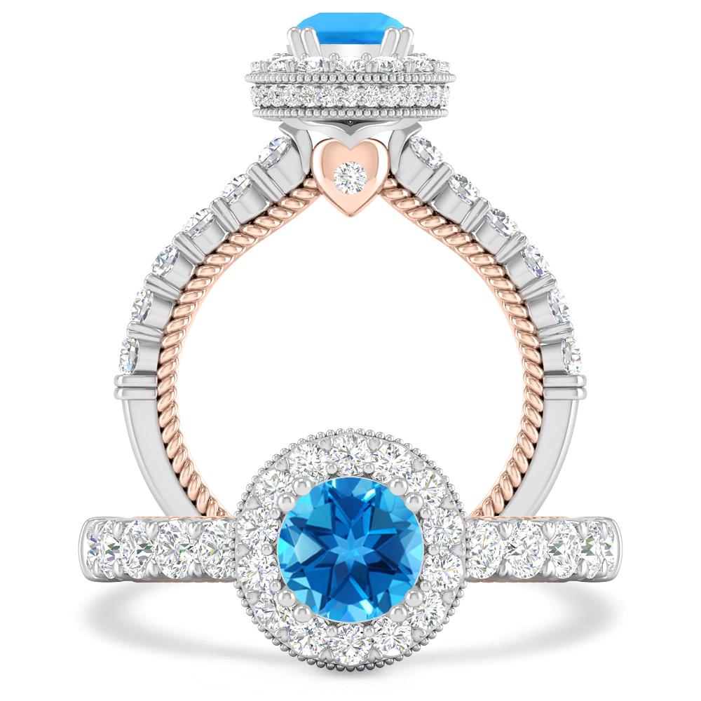 White Gold - Blue Topaz