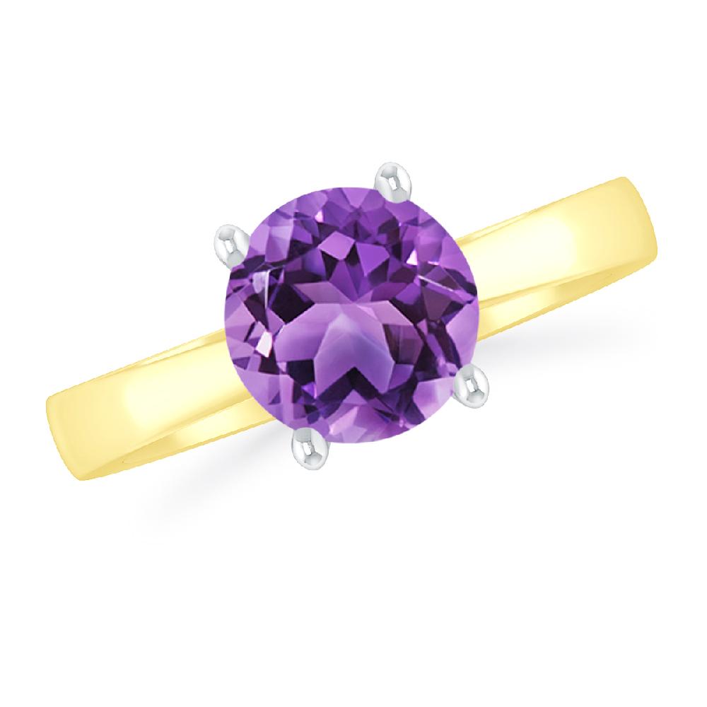 Yellow Gold - Amethyst