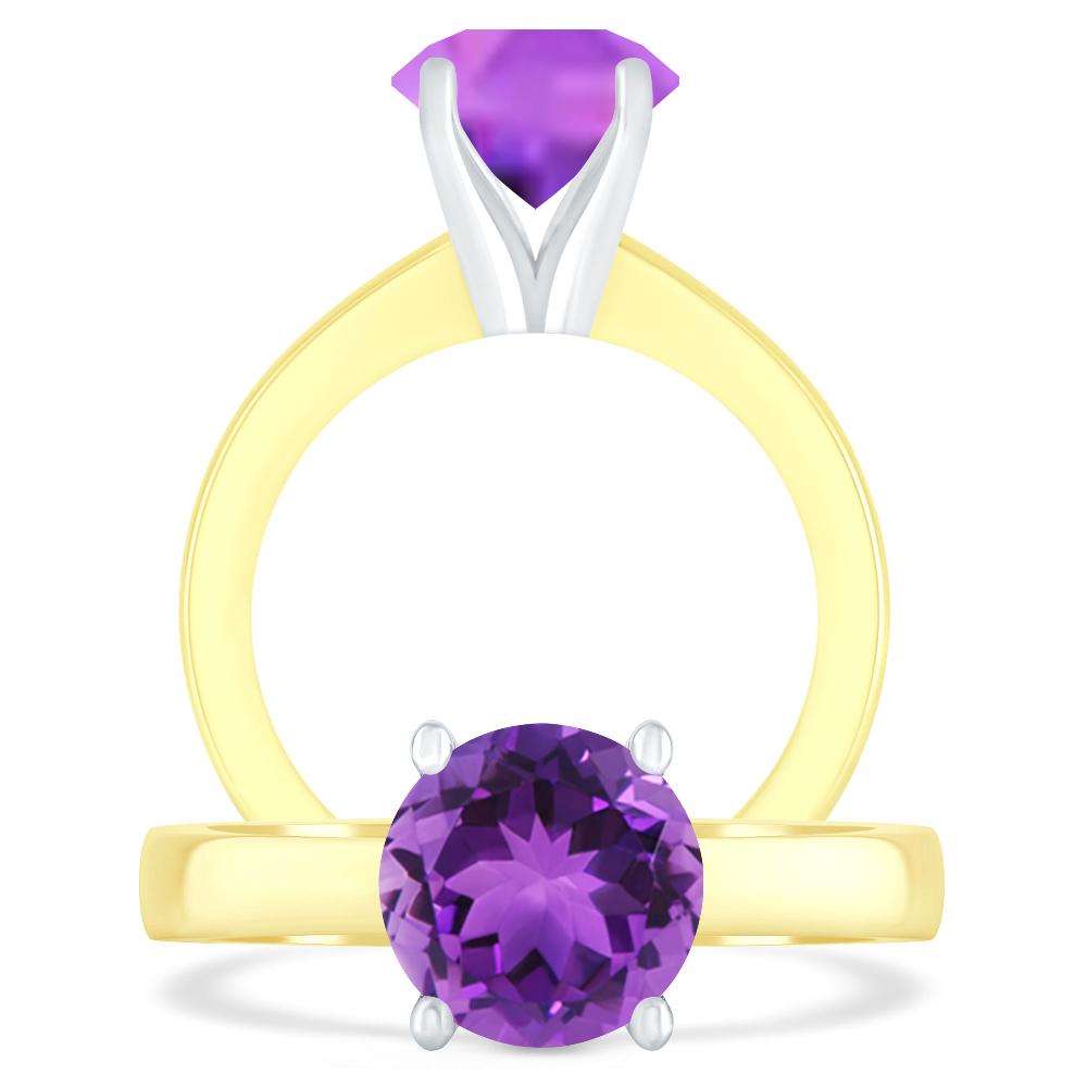 Yellow Gold - Amethyst