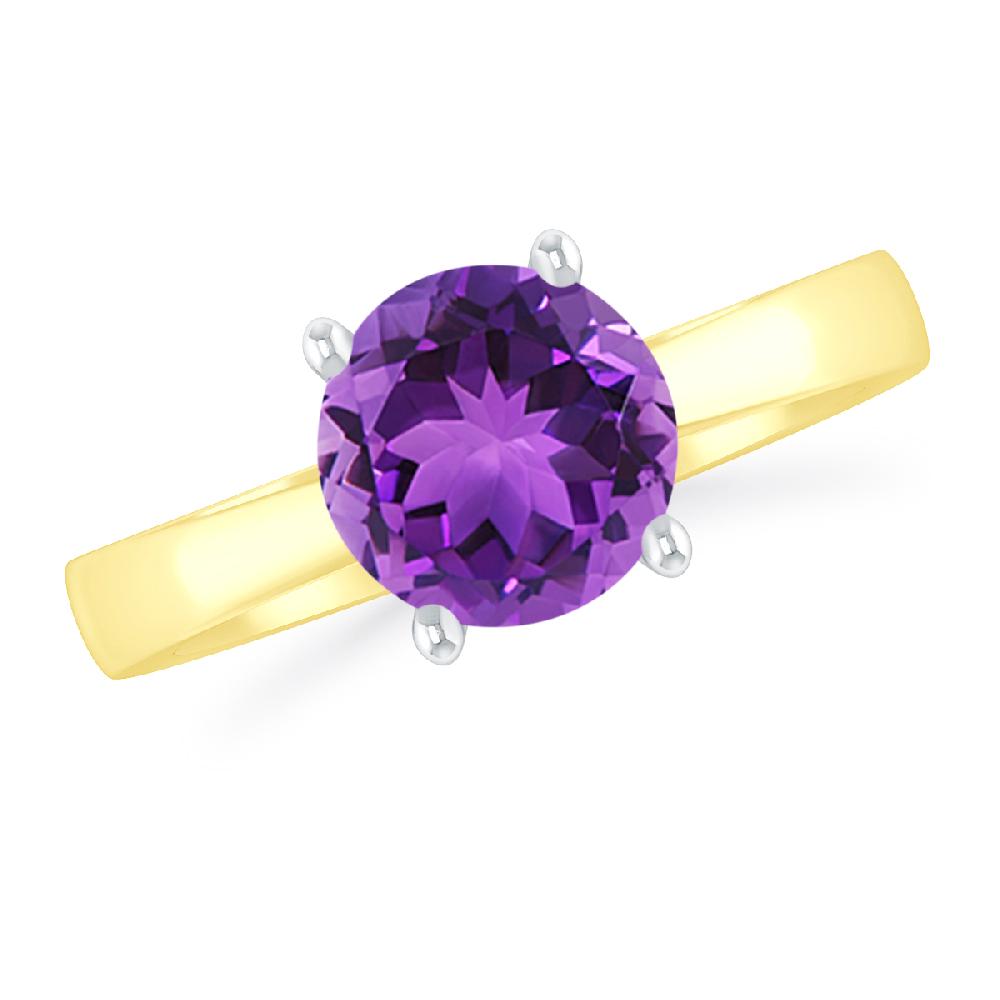 Yellow Gold - Amethyst