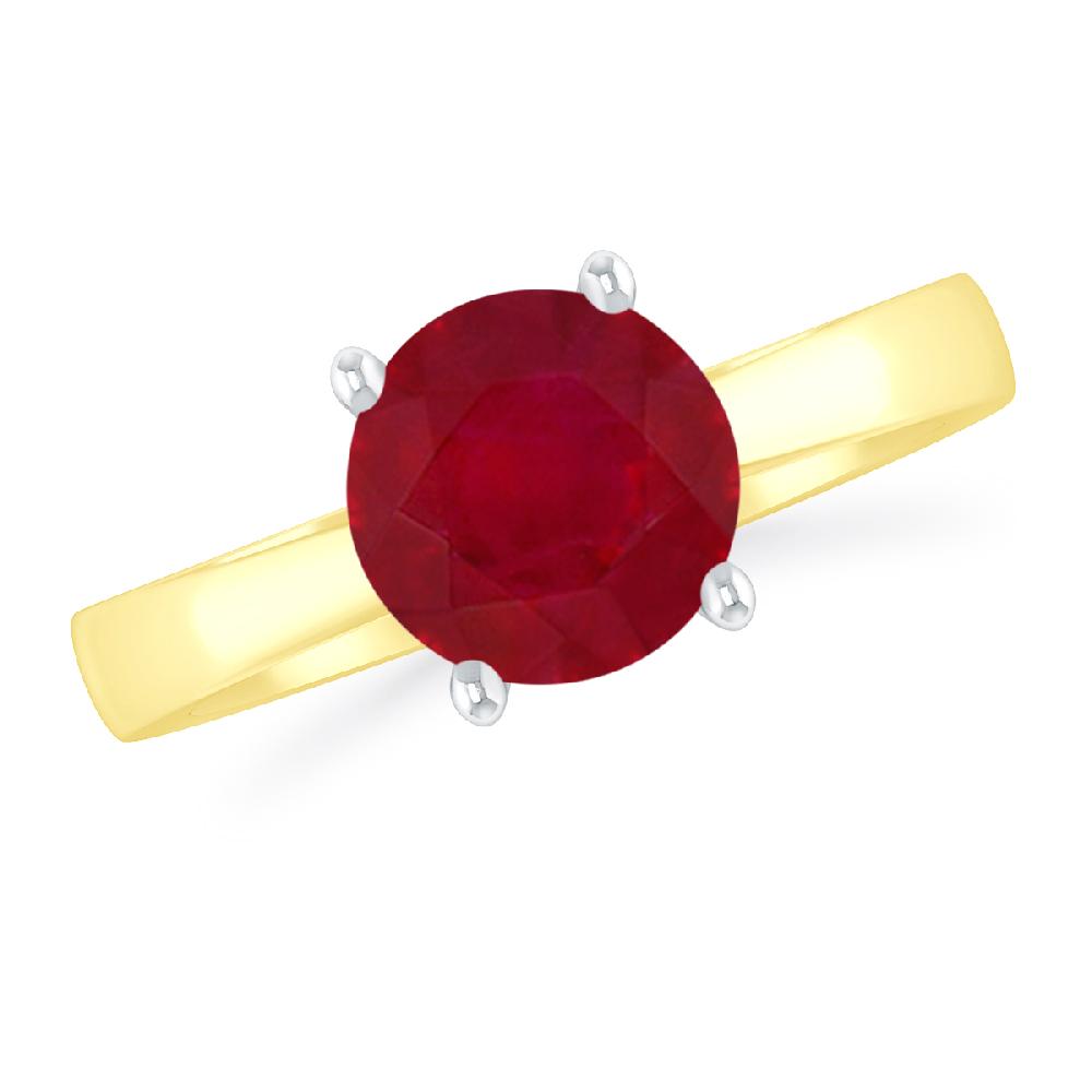 Yellow Gold - Ruby