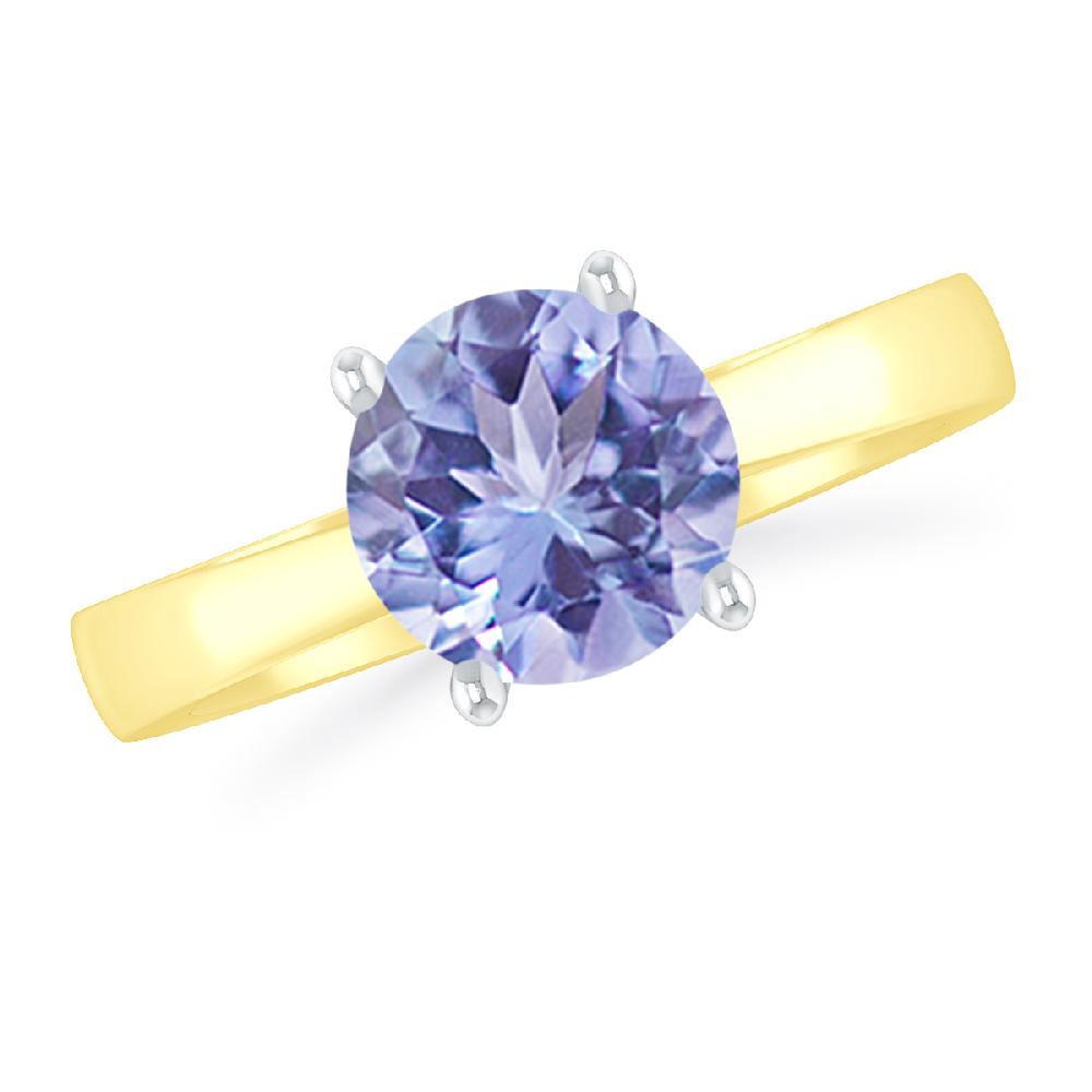 Yellow Gold - Tanzanite