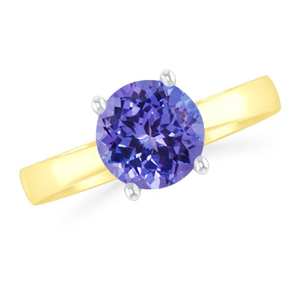 Yellow Gold - Tanzanite