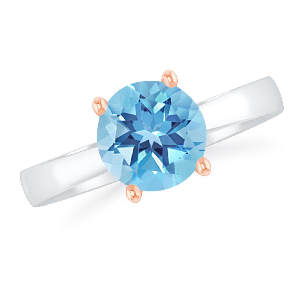 White Gold - Blue Topaz