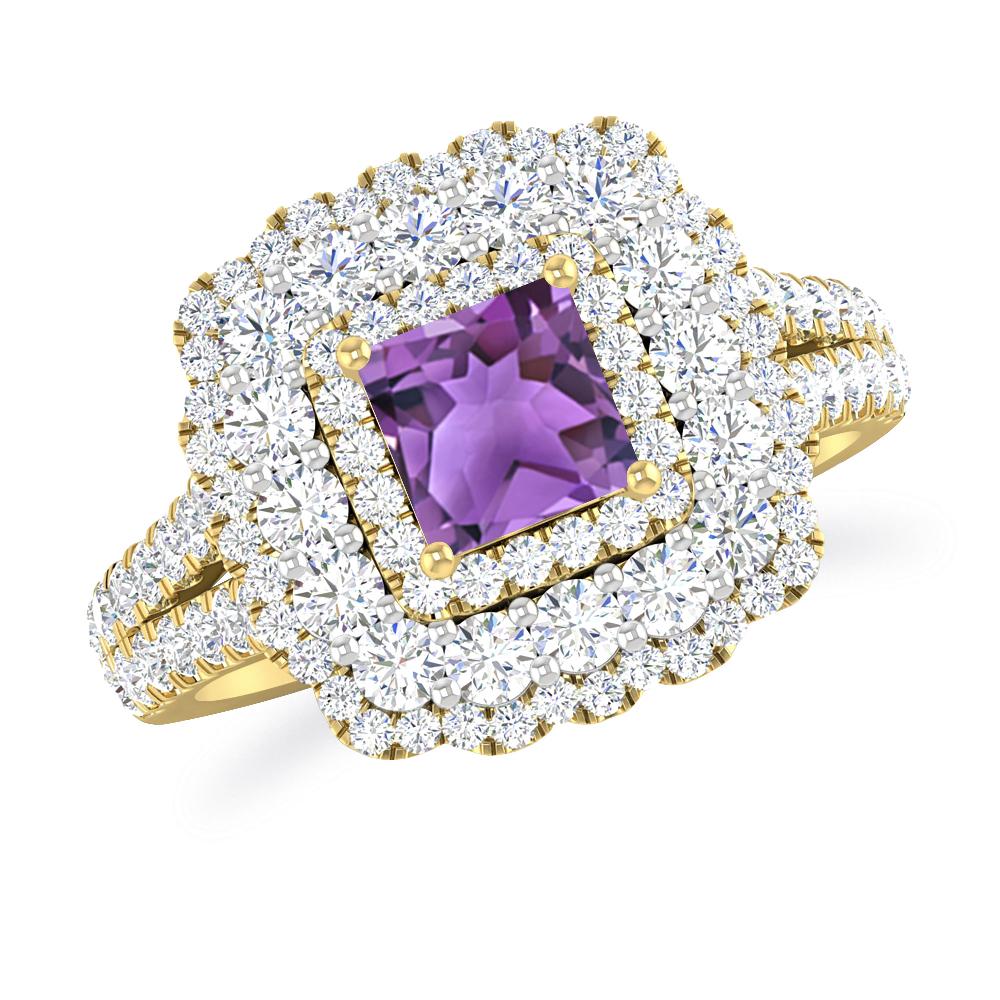 Yellow Gold - Amethyst