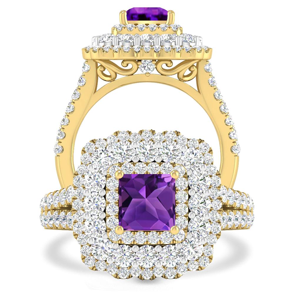 Yellow Gold - Amethyst