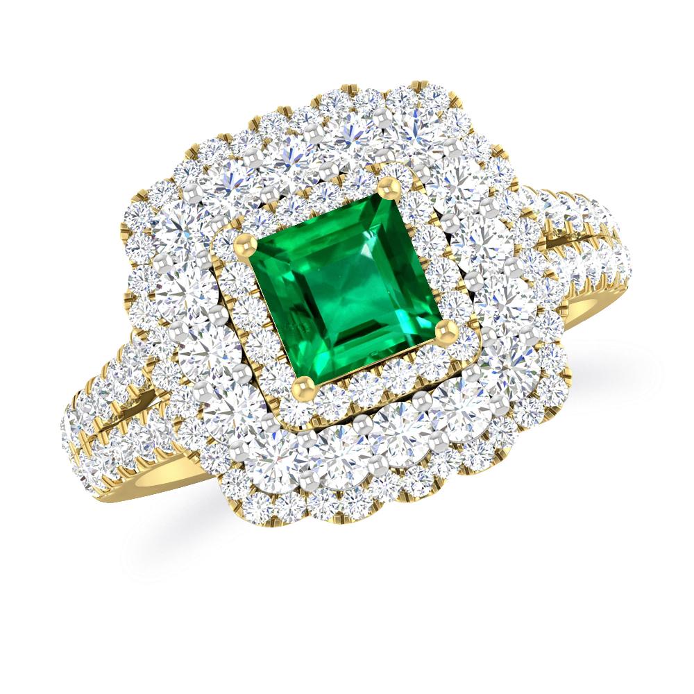 Yellow Gold - Emerald