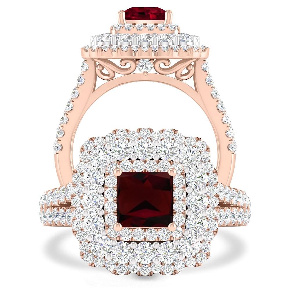 Rose Gold - Garnet