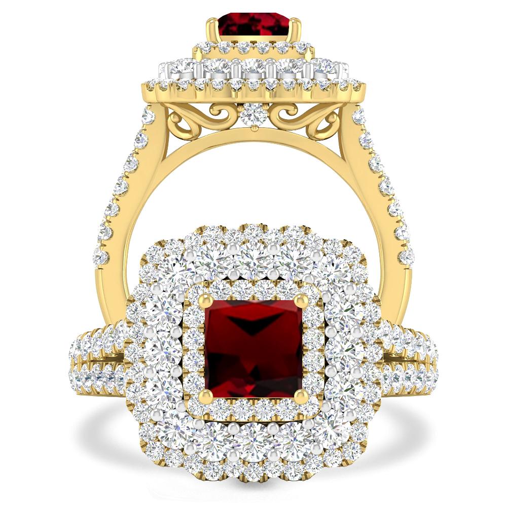 Yellow Gold - Garnet