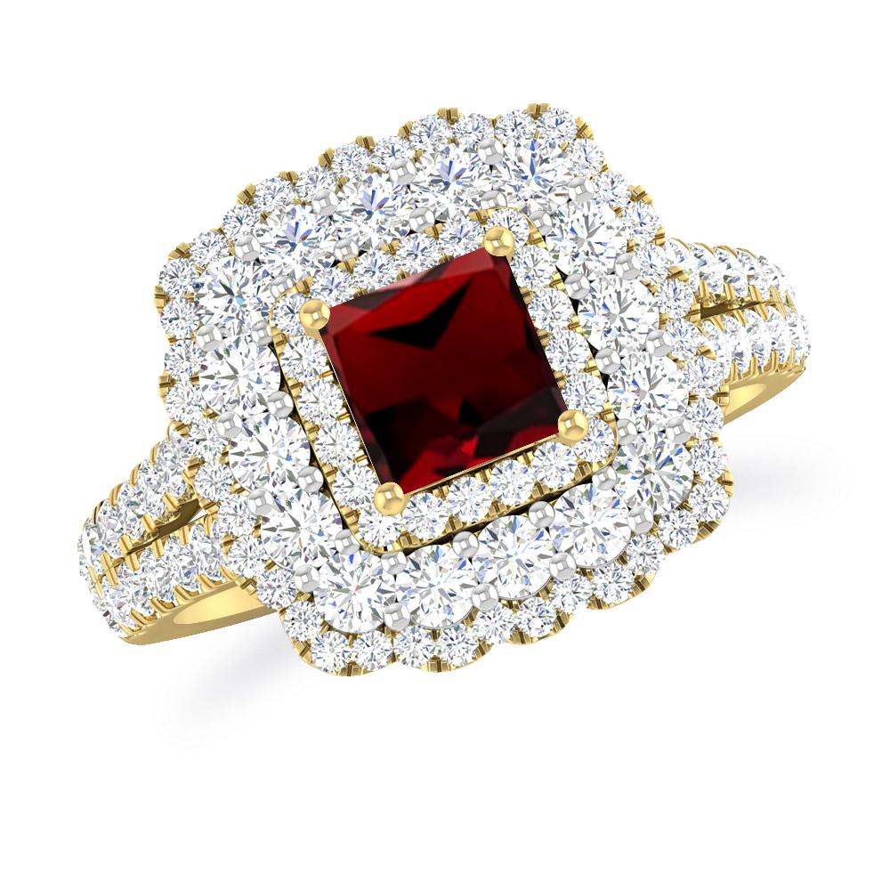 Yellow Gold - Garnet