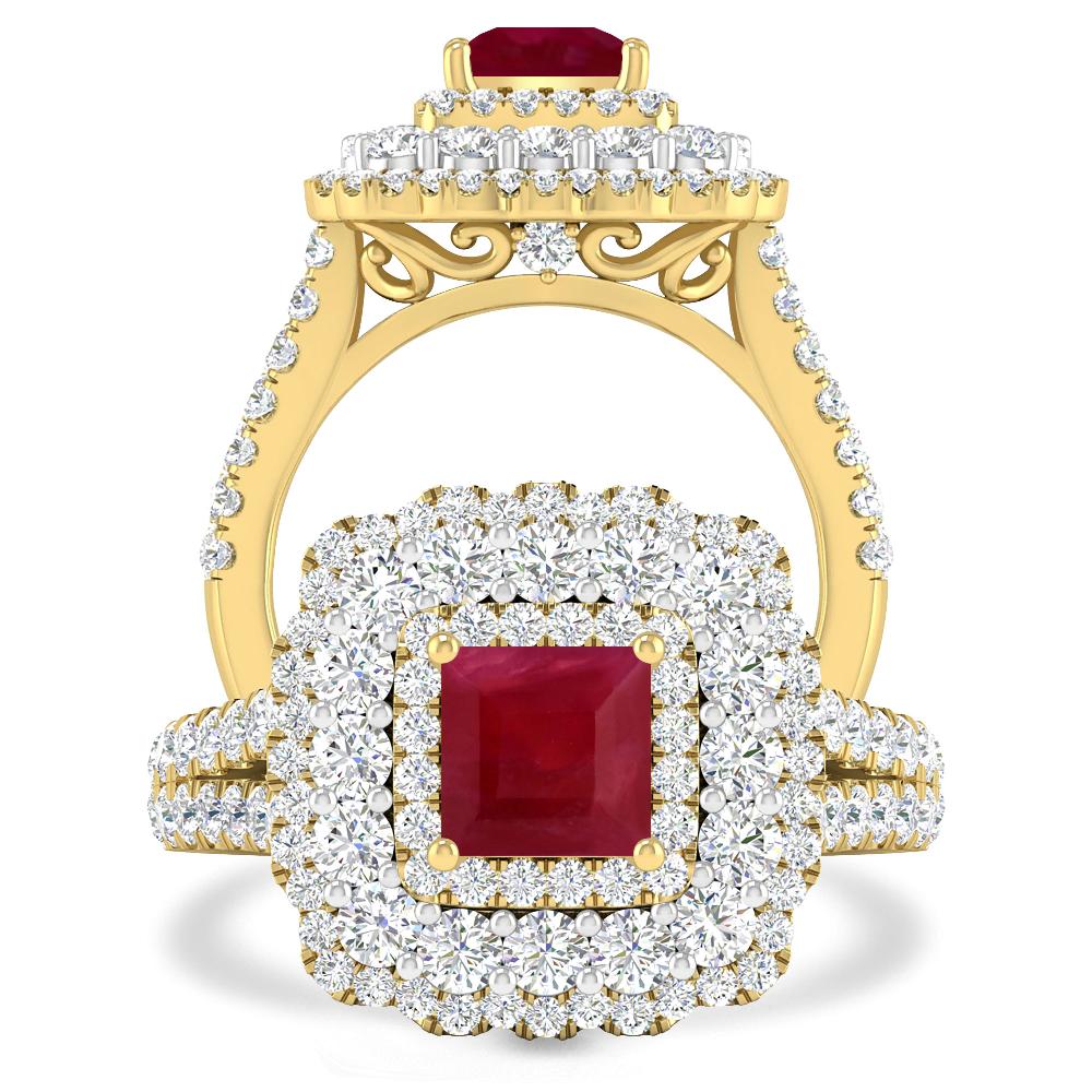 Yellow Gold - Ruby