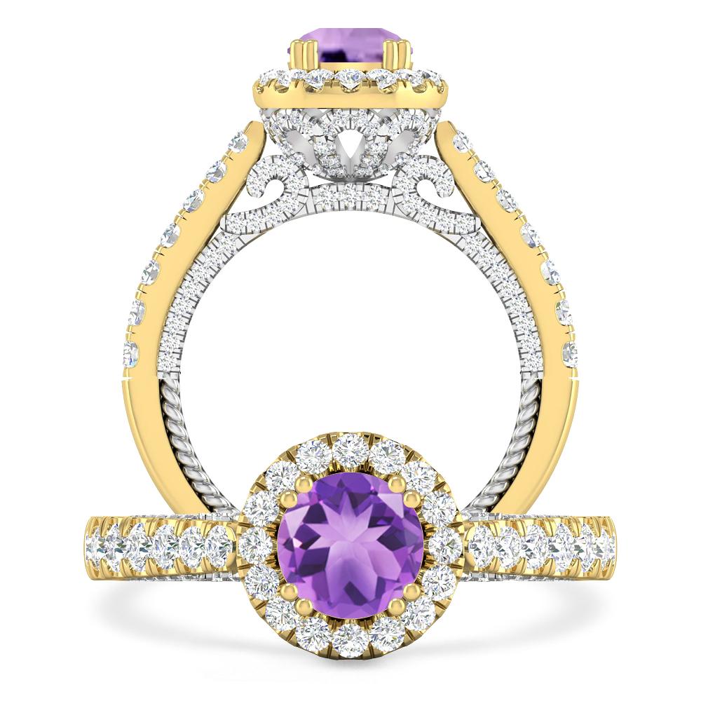 Yellow Gold - Amethyst