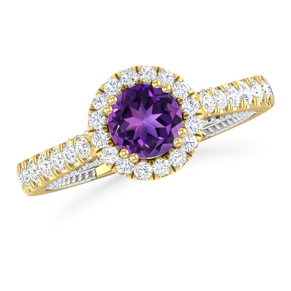 Yellow Gold - Amethyst