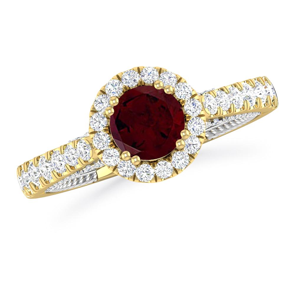 Yellow Gold - Garnet