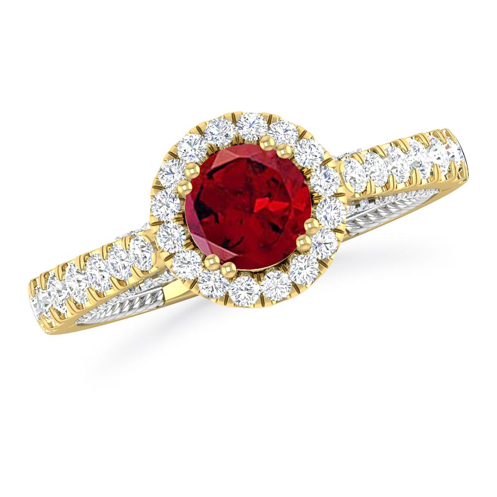 Yellow Gold - Garnet