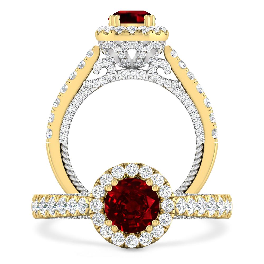 Yellow Gold - Ruby