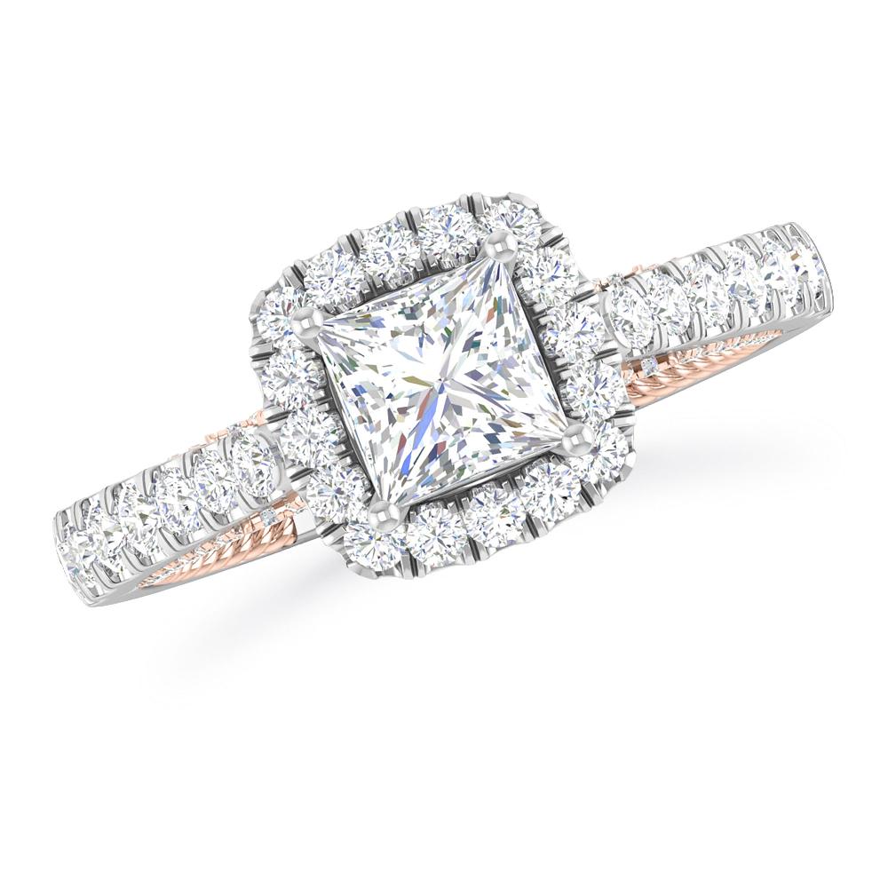 White Gold/Rose Gold - Diamond