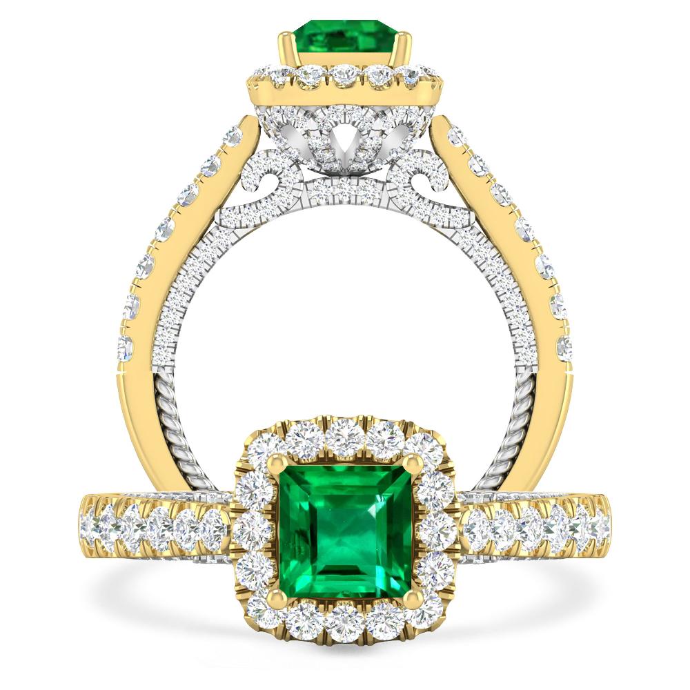 Yellow Gold/White Gold - Emerald