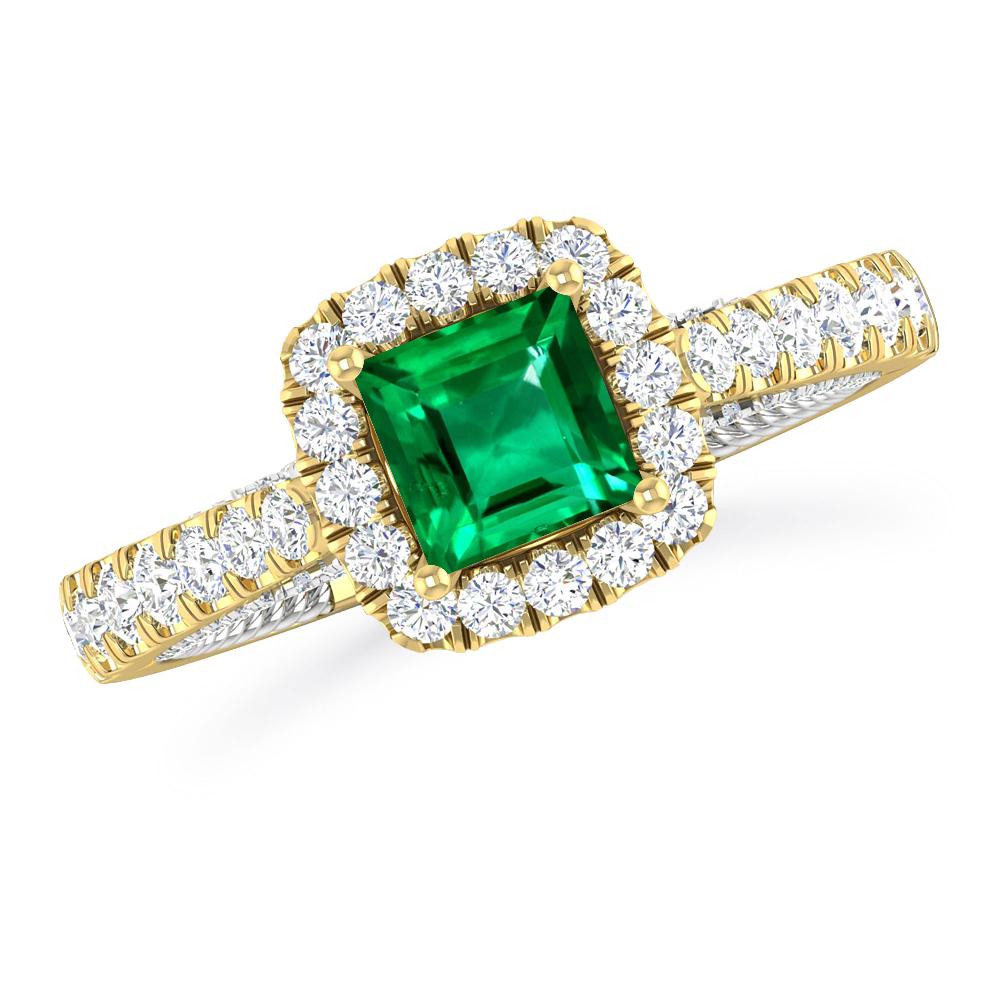 Yellow Gold/White Gold - Emerald