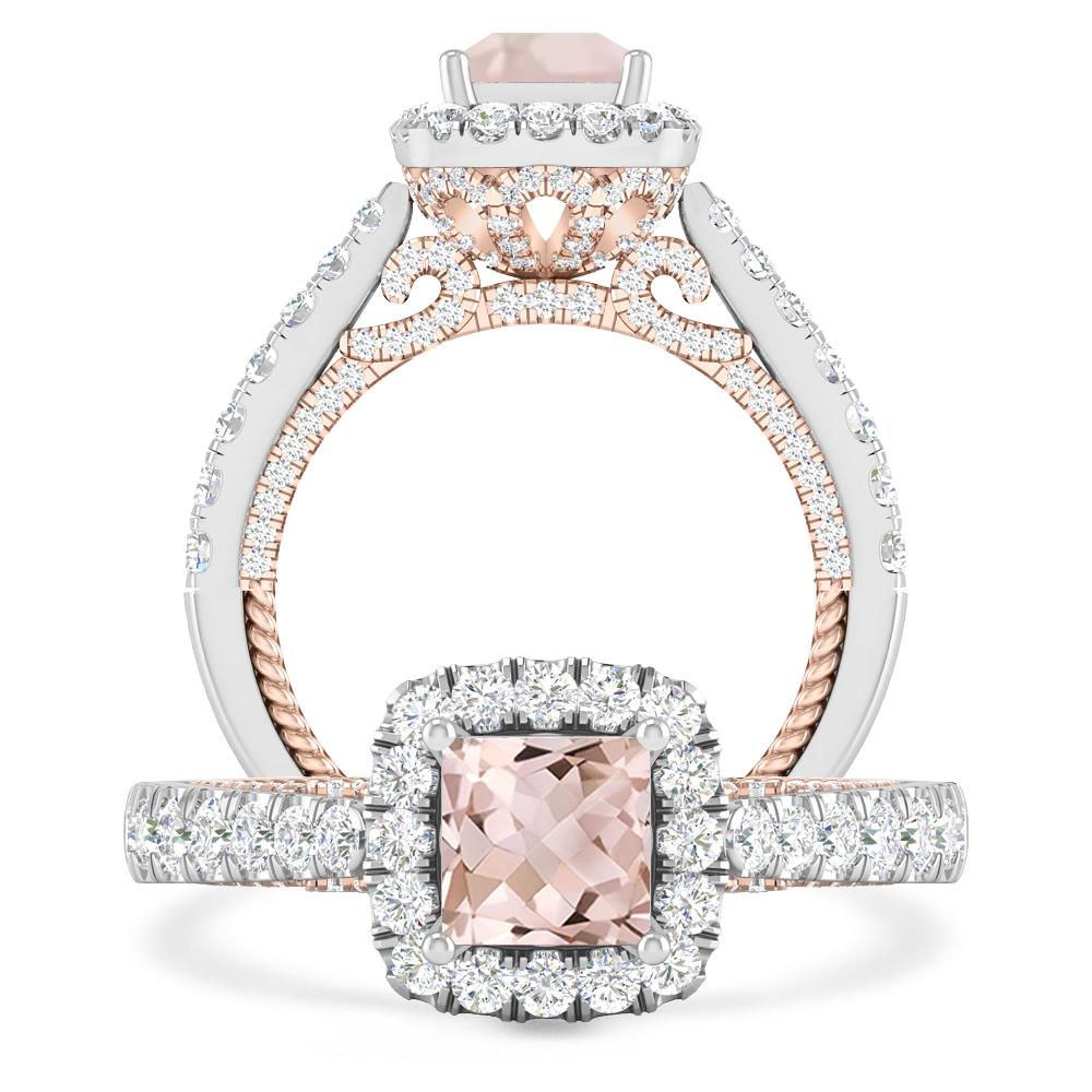 White Gold/Rose Gold - Morganite