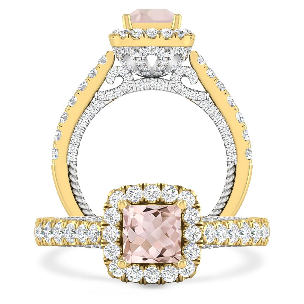 Yellow Gold/White Gold - Morganite