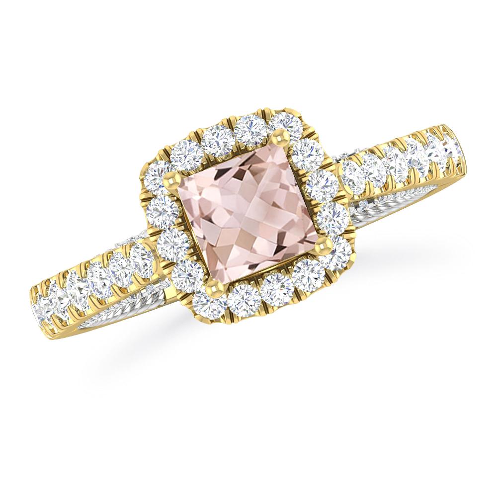 Yellow Gold/White Gold - Morganite