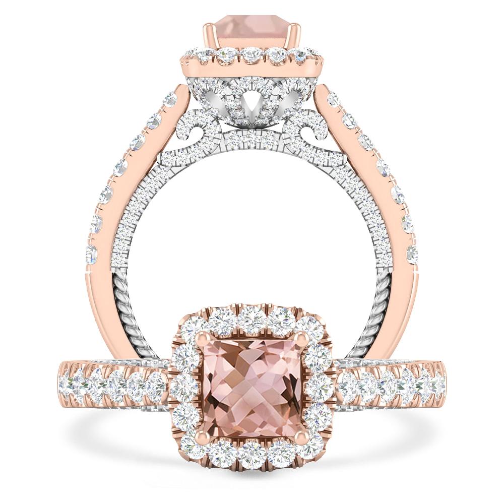 Rose Gold/White Gold - Morganite