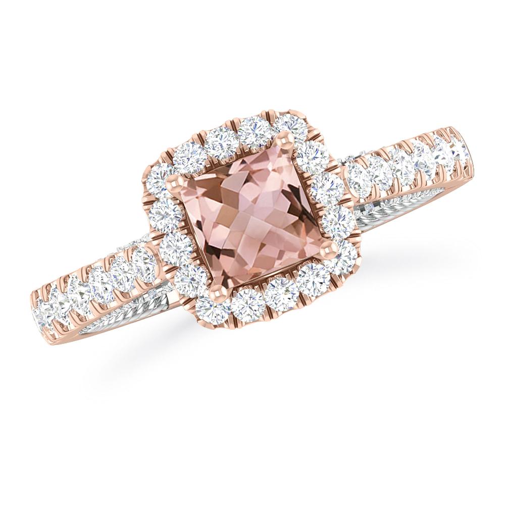 Rose Gold/White Gold - Morganite