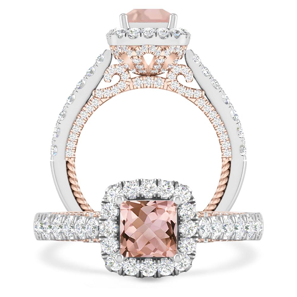 White Gold/Rose Gold - Morganite