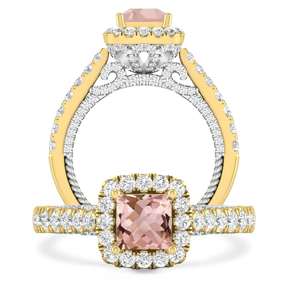 Yellow Gold/White Gold - Morganite