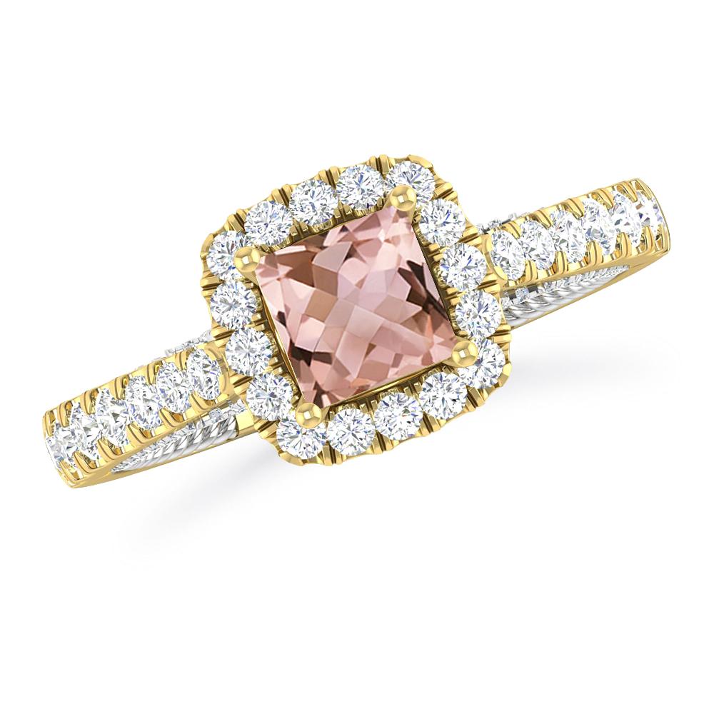 Yellow Gold/White Gold - Morganite