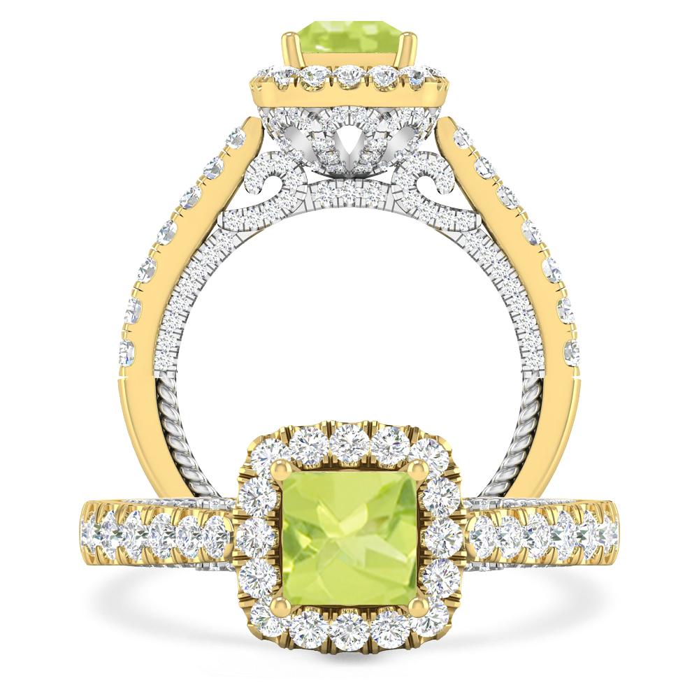 Yellow Gold/White Gold - Peridot