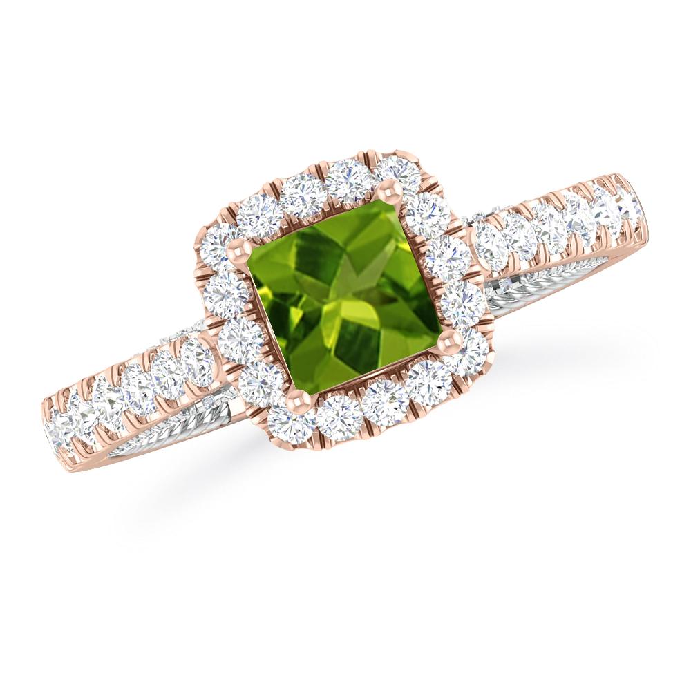 Rose Gold/White Gold - Peridot