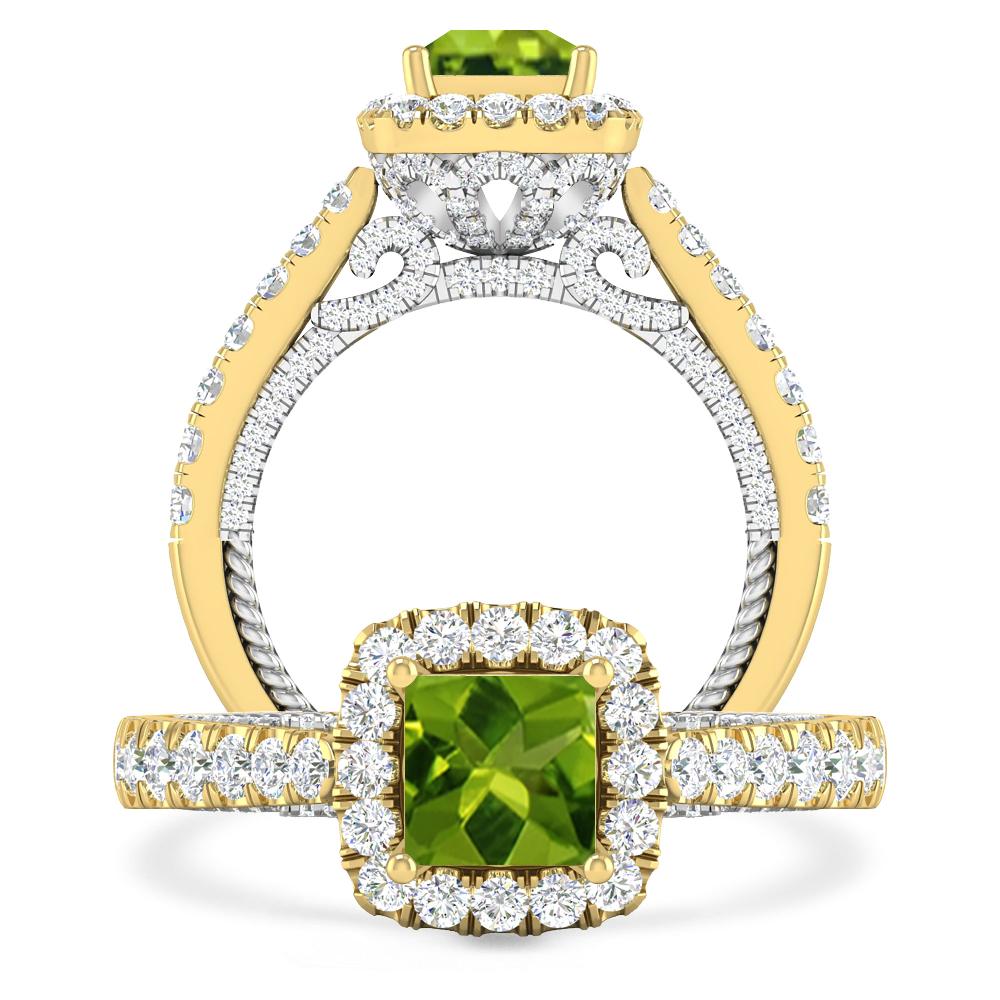 Yellow Gold/White Gold - Peridot