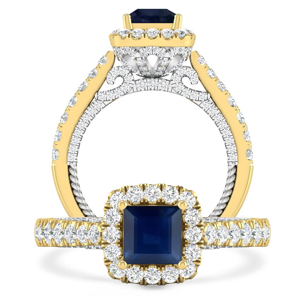 Yellow Gold/White Gold - Sapphire