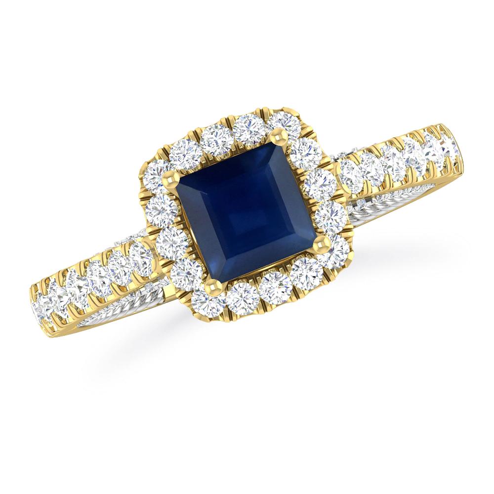 Yellow Gold/White Gold - Sapphire