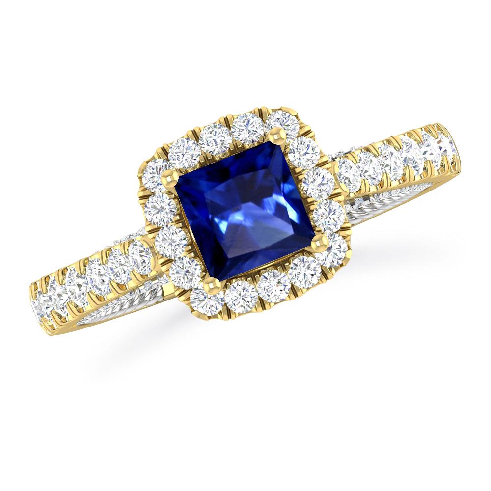 Yellow Gold/White Gold - Sapphire