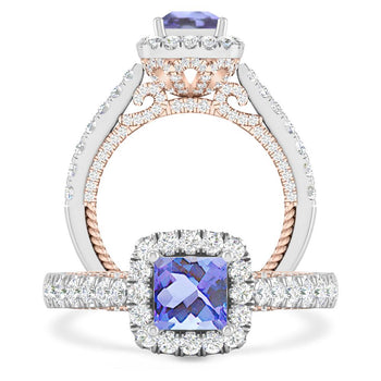 White Gold/Rose Gold - Tanzanite