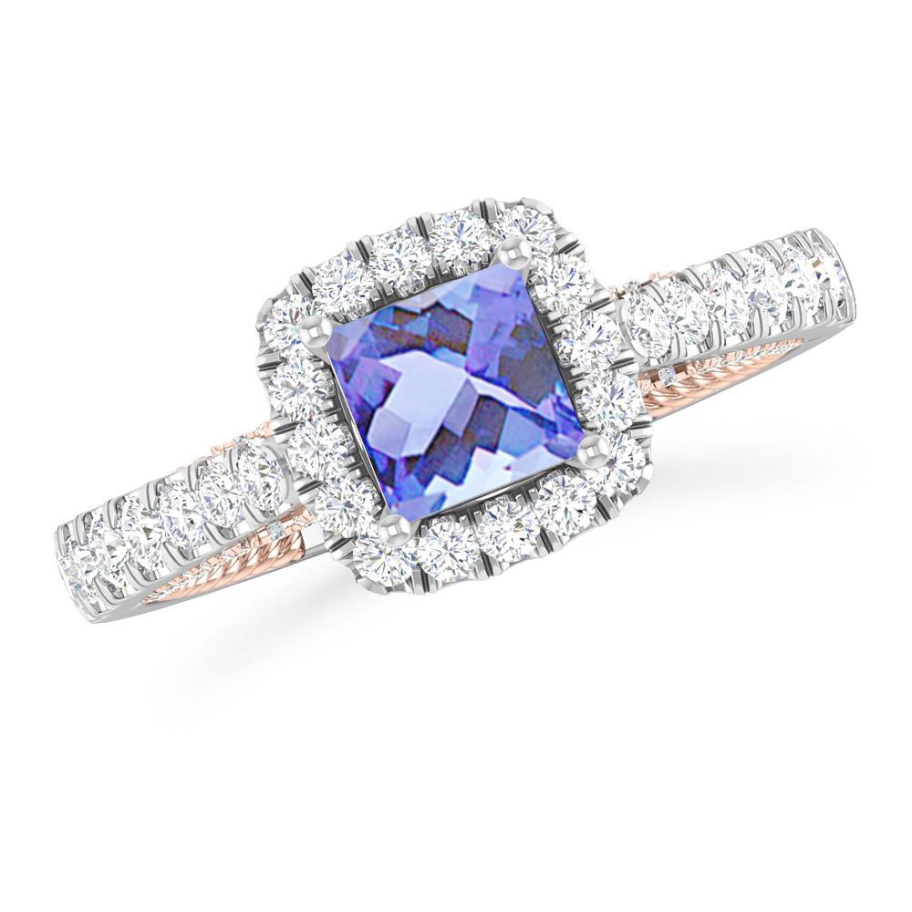 White Gold/Rose Gold - Tanzanite