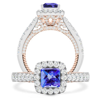 White Gold/Rose Gold - Tanzanite