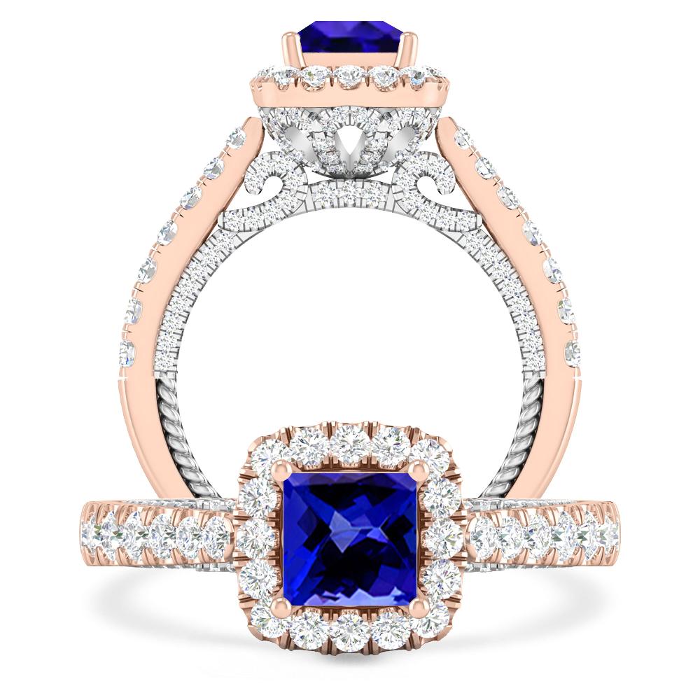 Rose Gold/White Gold - Tanzanite