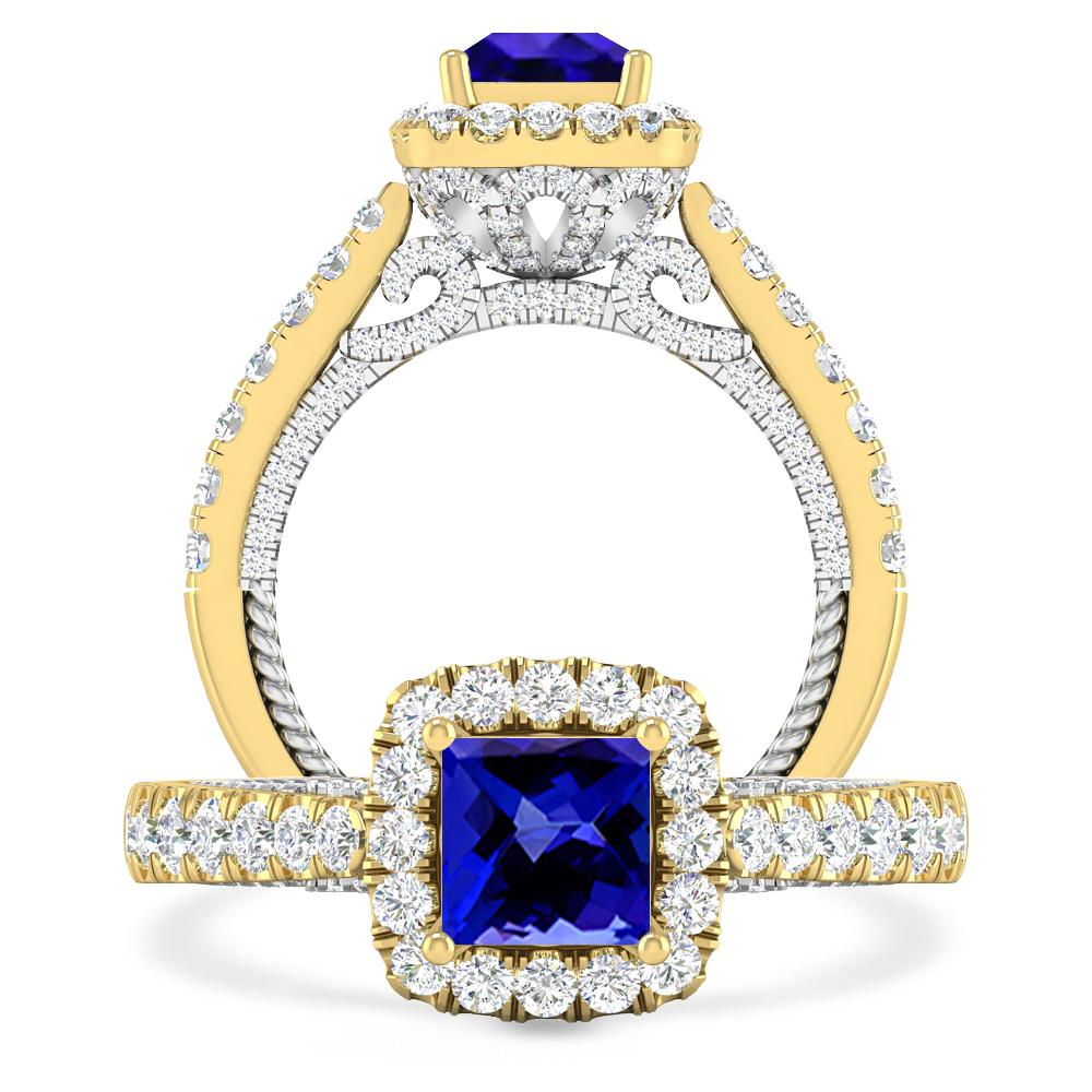 Yellow Gold/White Gold - Tanzanite