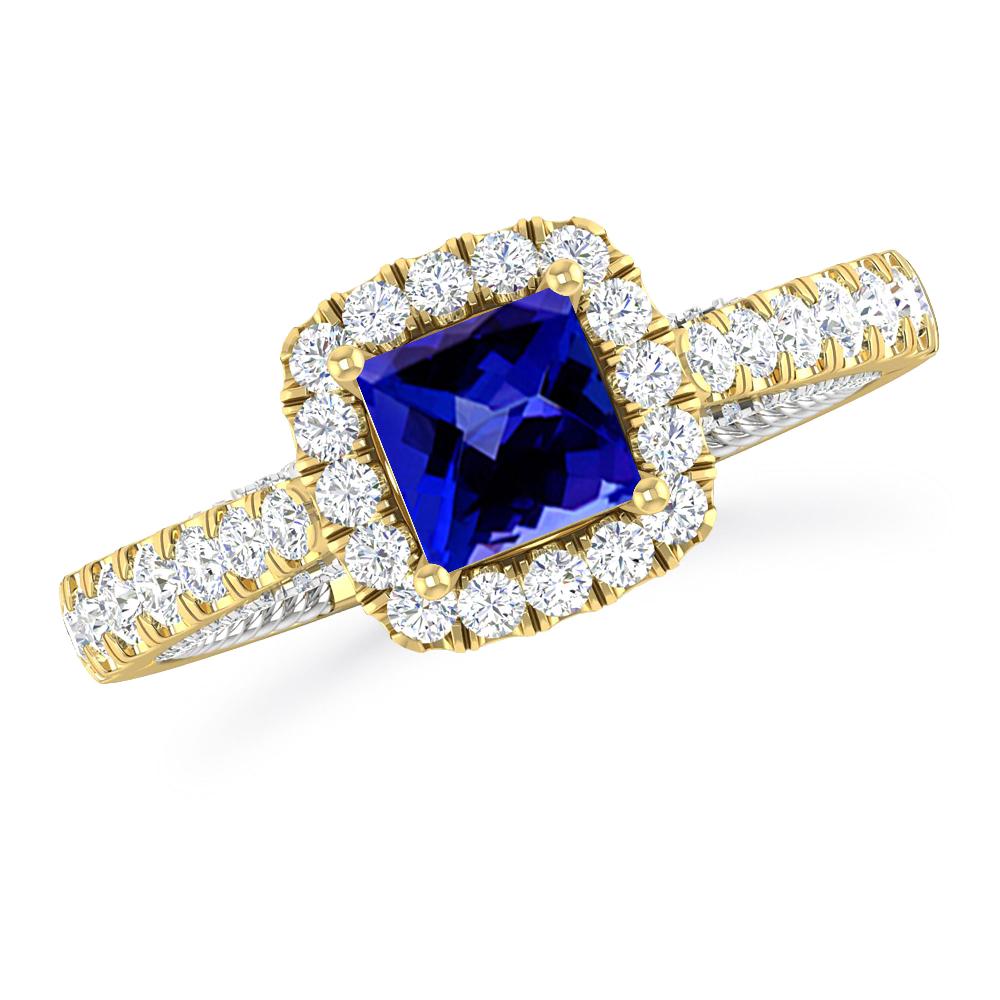 Yellow Gold/White Gold - Tanzanite