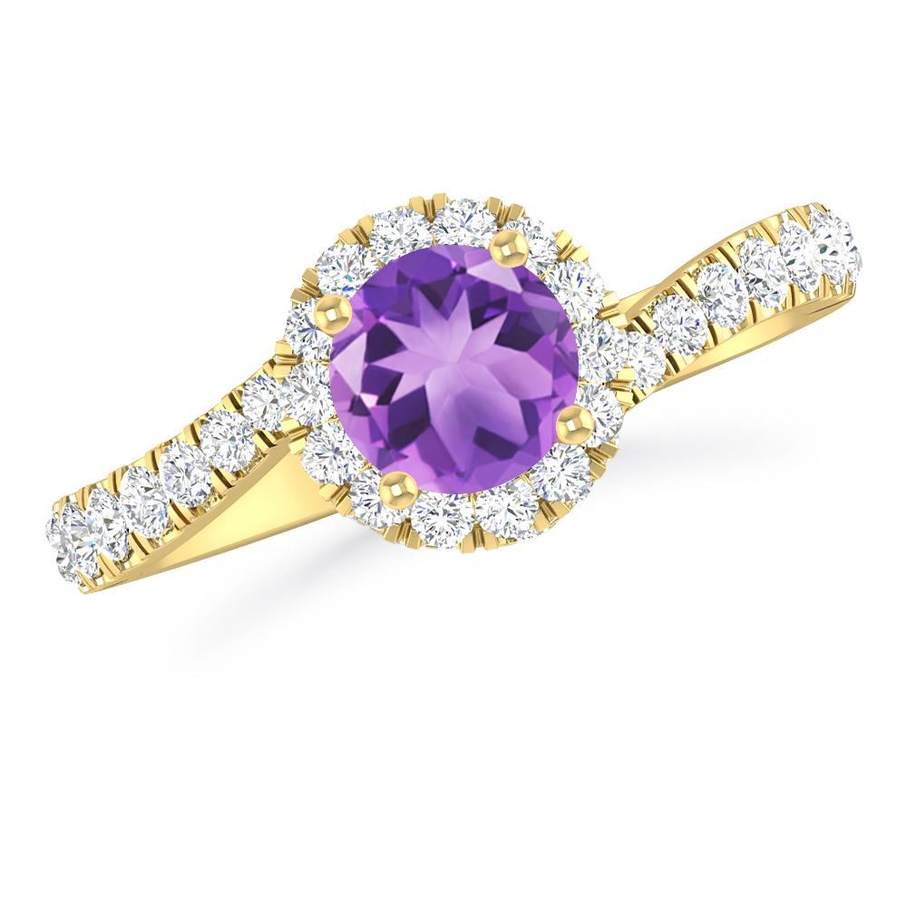 Yellow Gold - Amethyst