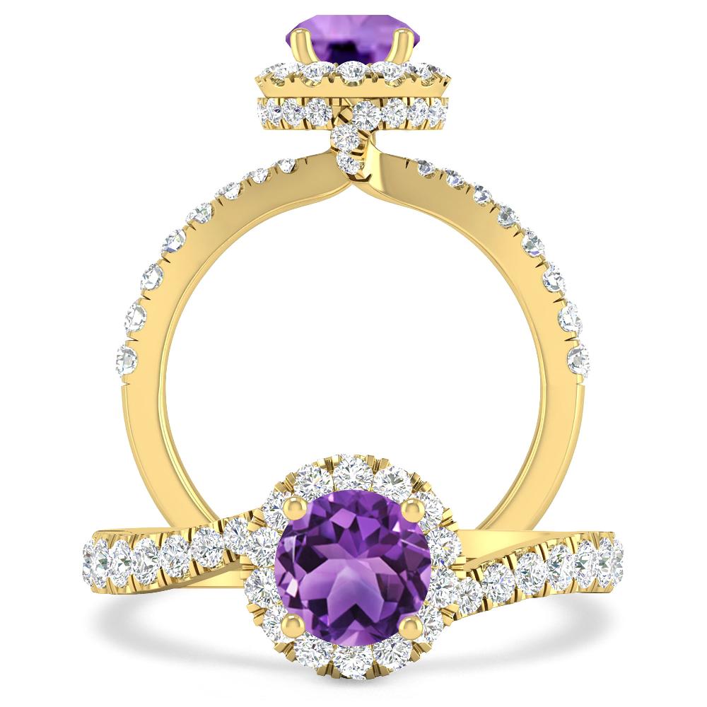 Yellow Gold - Amethyst