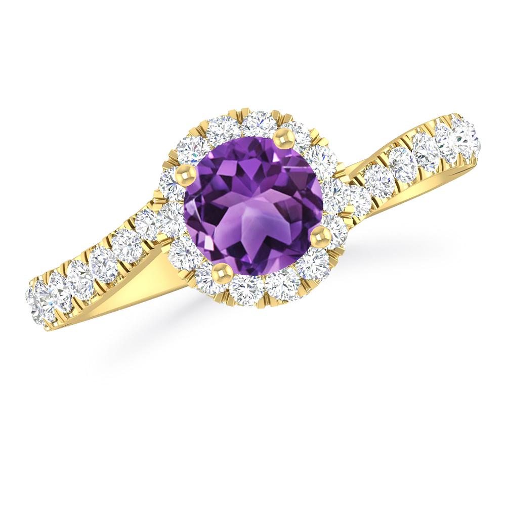 Yellow Gold - Amethyst