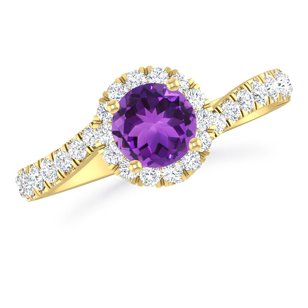 Yellow Gold - Amethyst