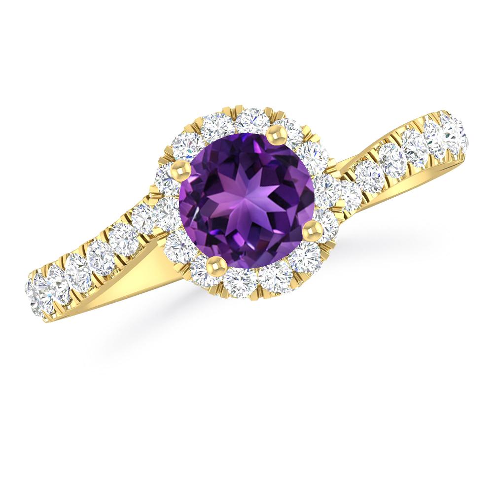 Yellow Gold - Amethyst